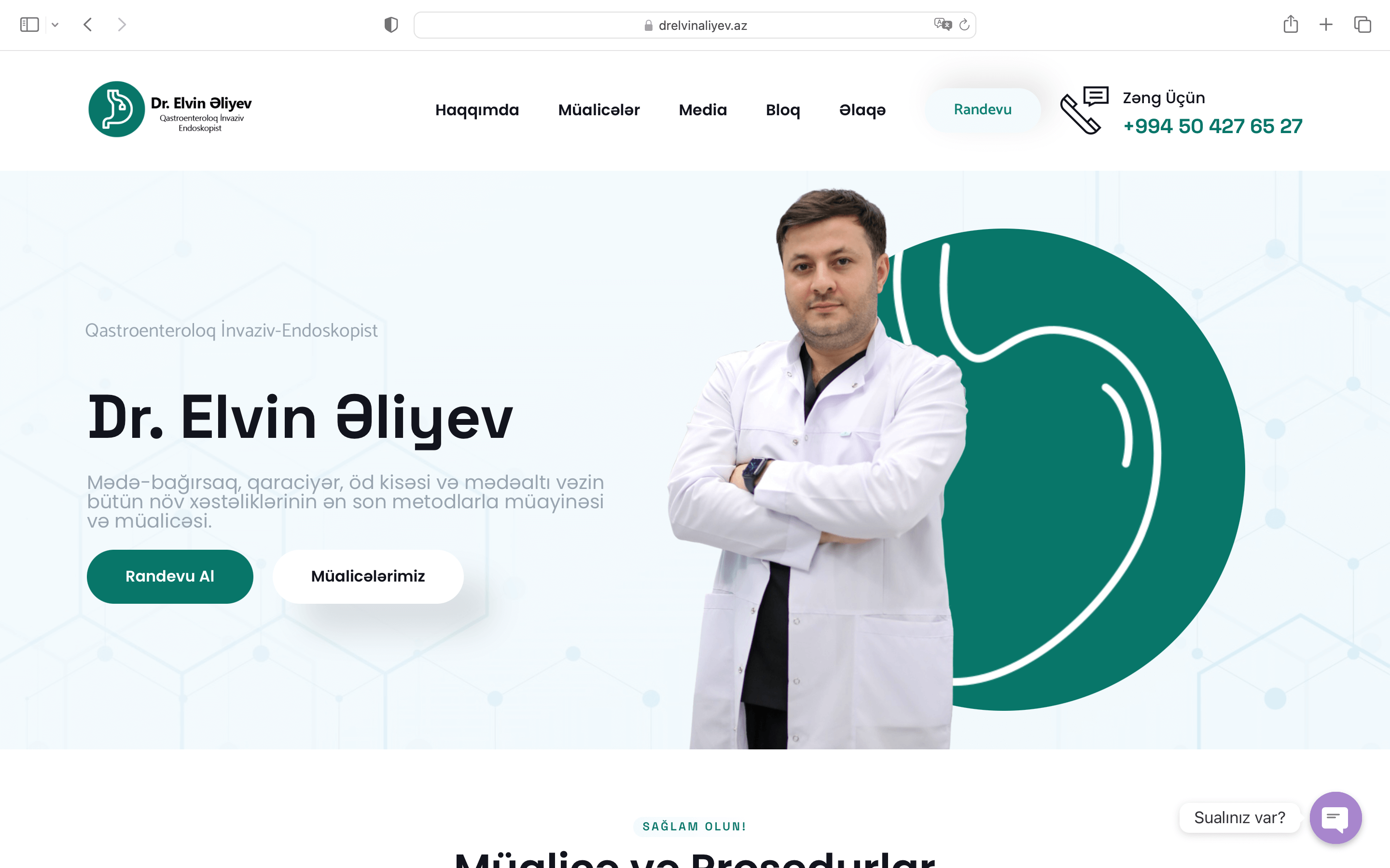 Qastroenteroloq Dr. Elvin Əliyev
